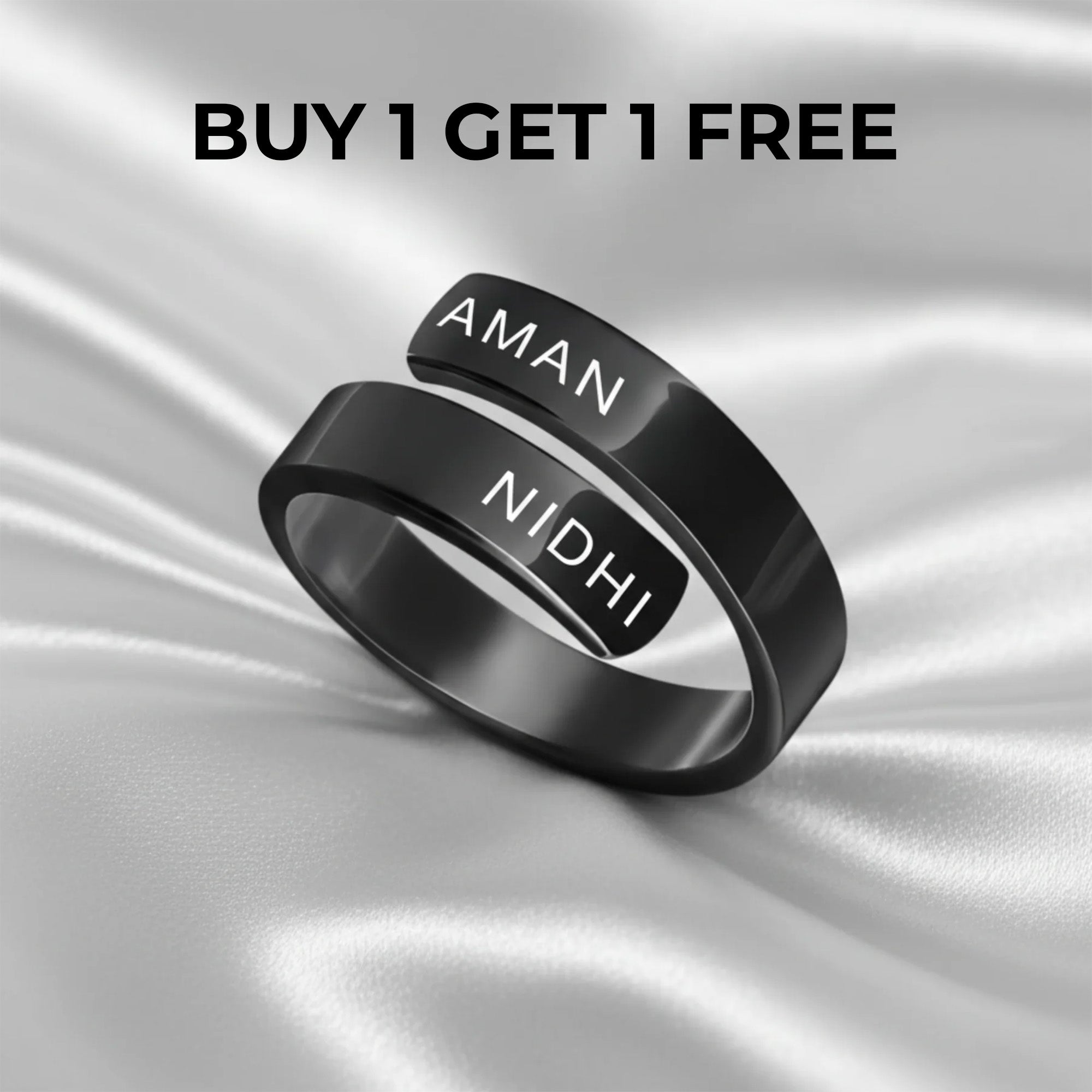 PERSONALISED COUPLE NAME RING