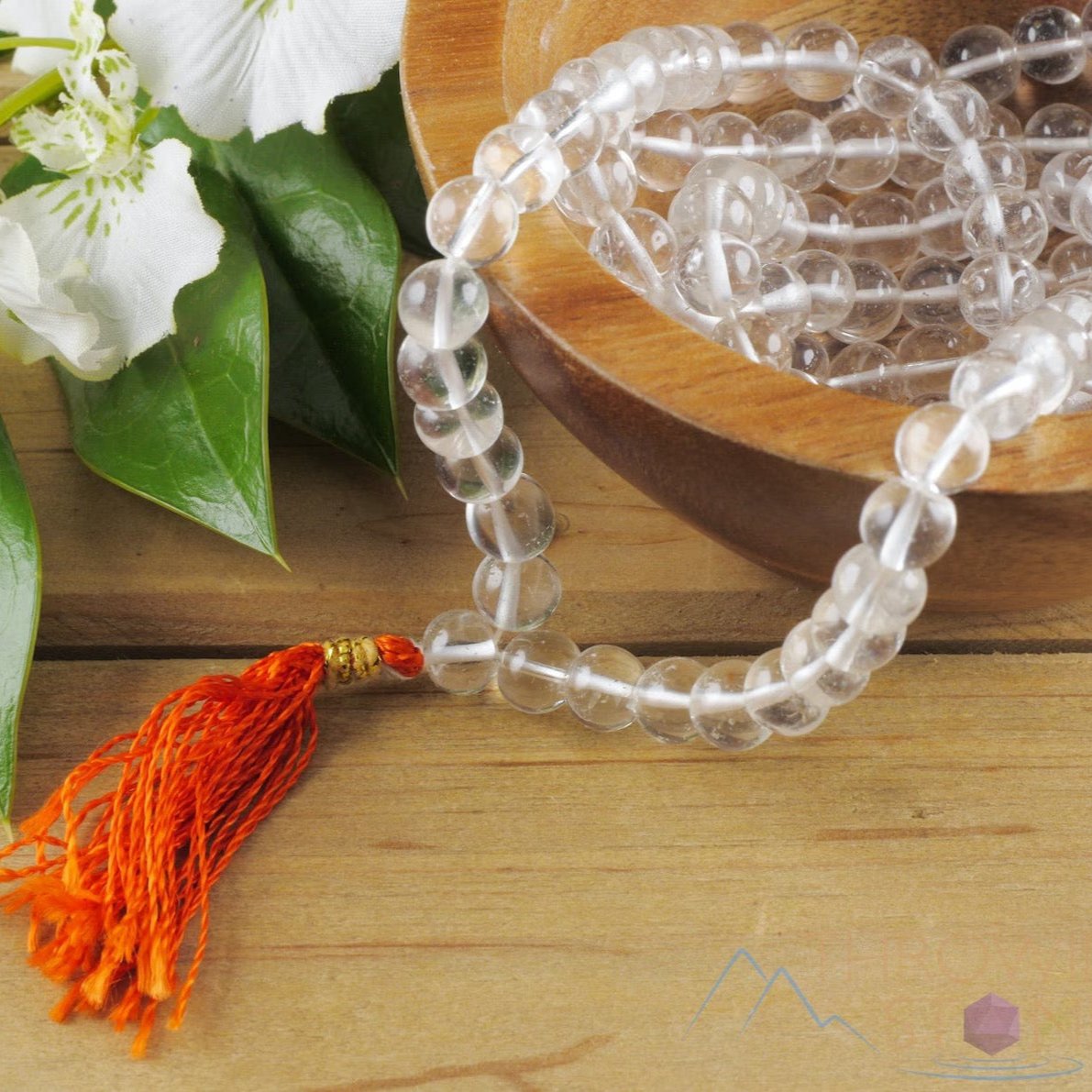 CRYSTAL / SPHATIK DIAMOND CUT MALA
