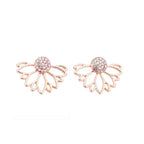 HOLLOW CRYSTAL FLOWER EARRING