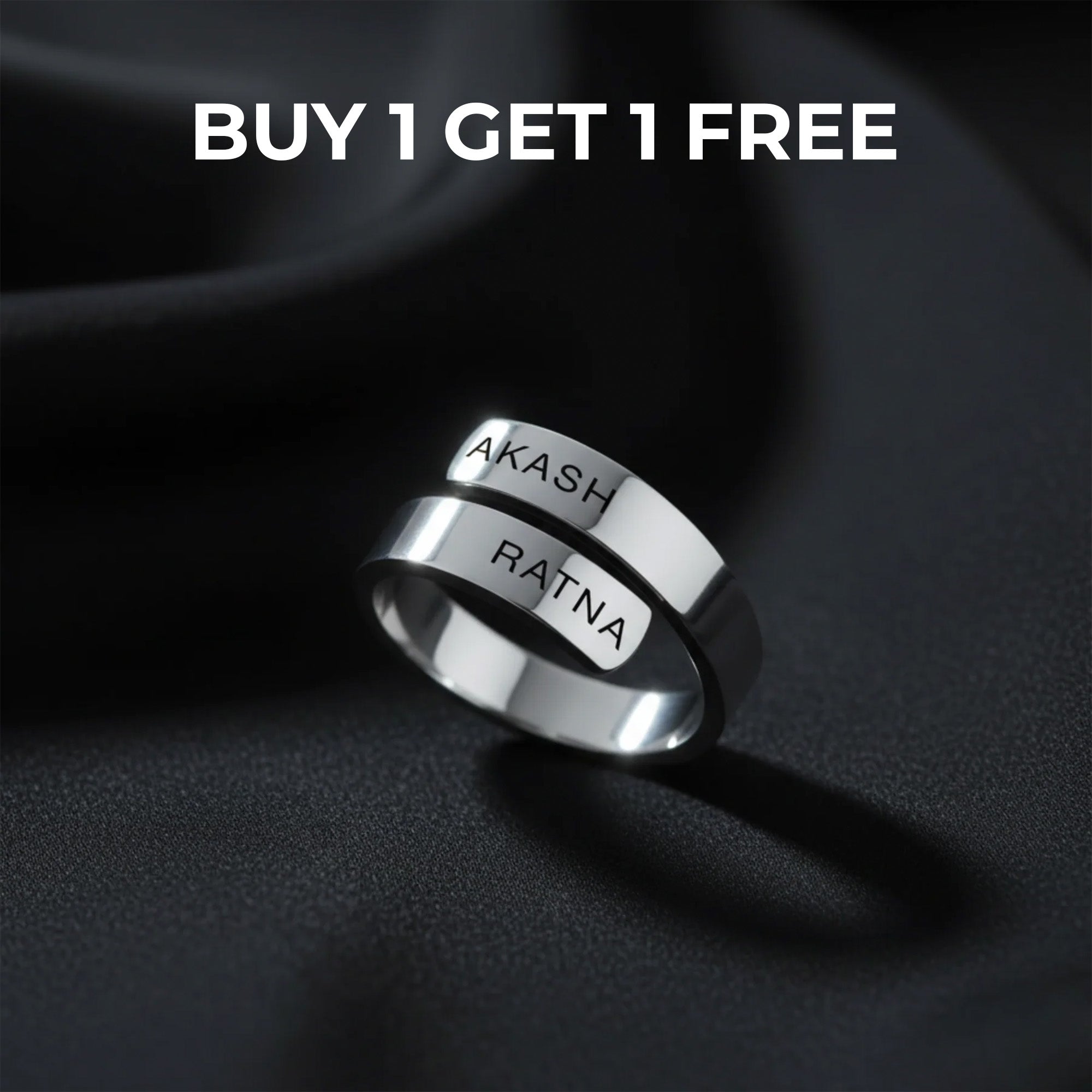 PERSONALISED COUPLE NAME RING