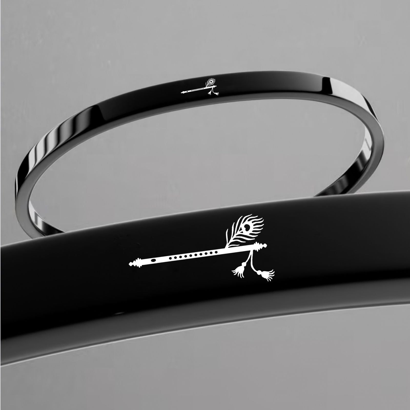 Divine Krishna Flute & Peacock Feather Bracelet