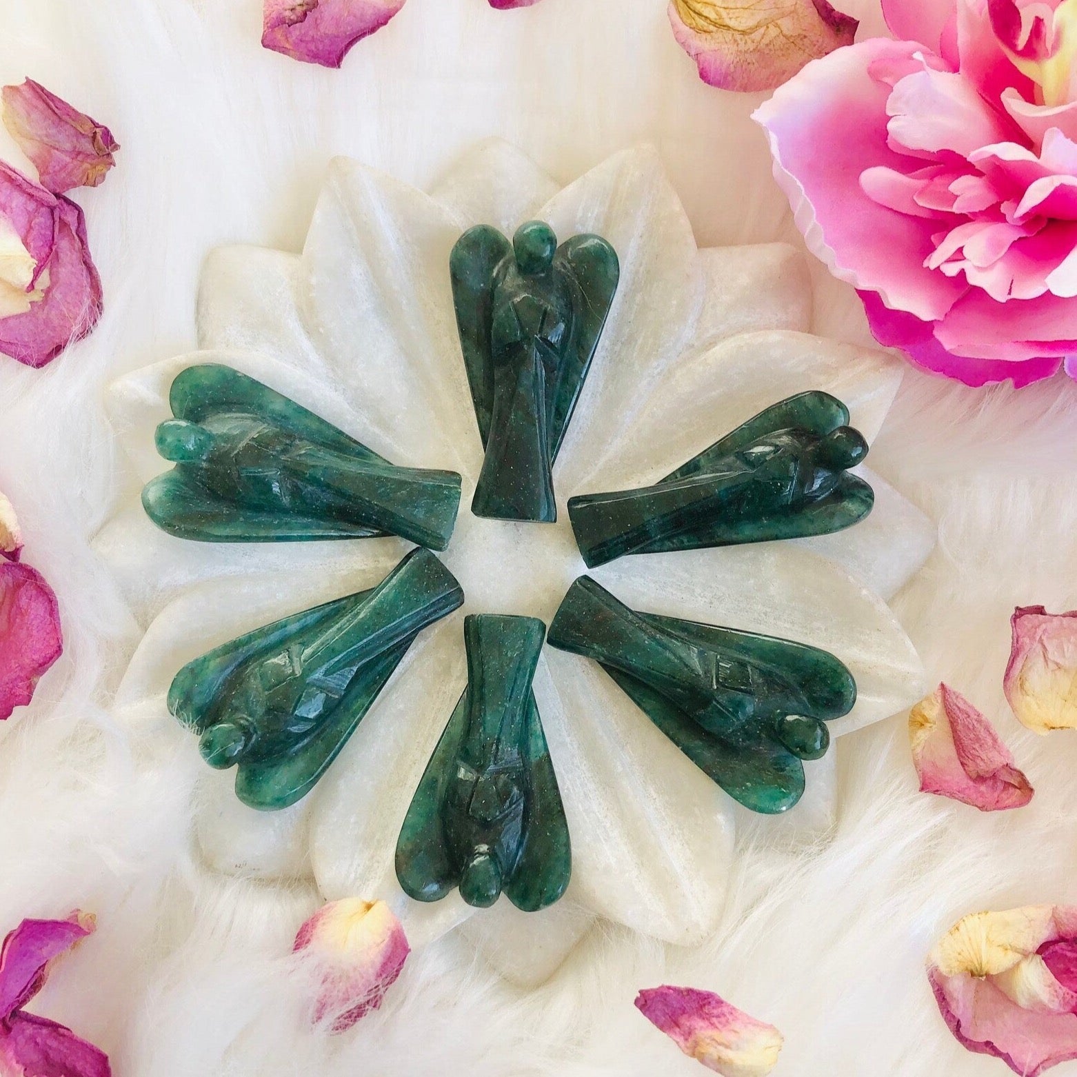 GREEN JADE CRYSTAL ANGEL