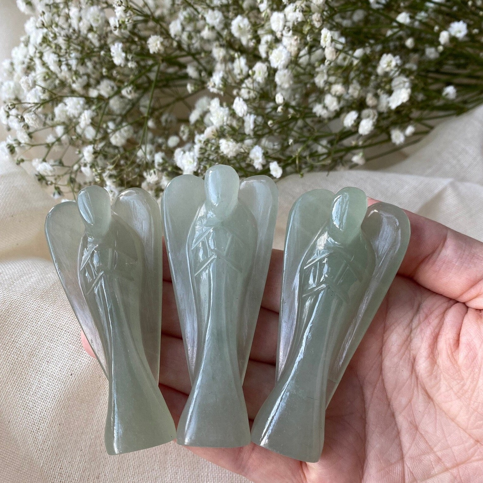 GREEN AVENTURINE CRYSTAL ANGEL