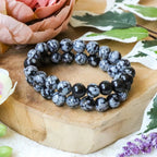 SNOWFLAKE OBSIDIAN BRACELET